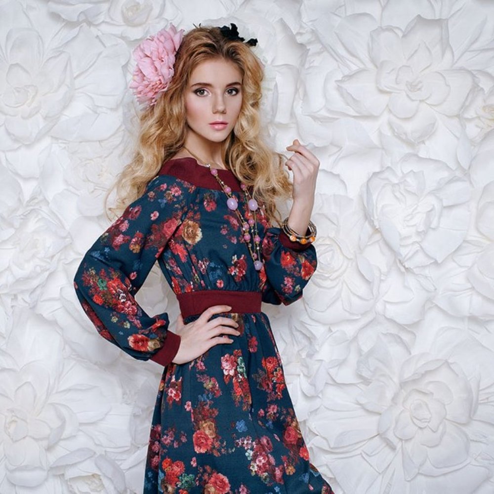 LATTORI-FLORAL PRINT DRESS